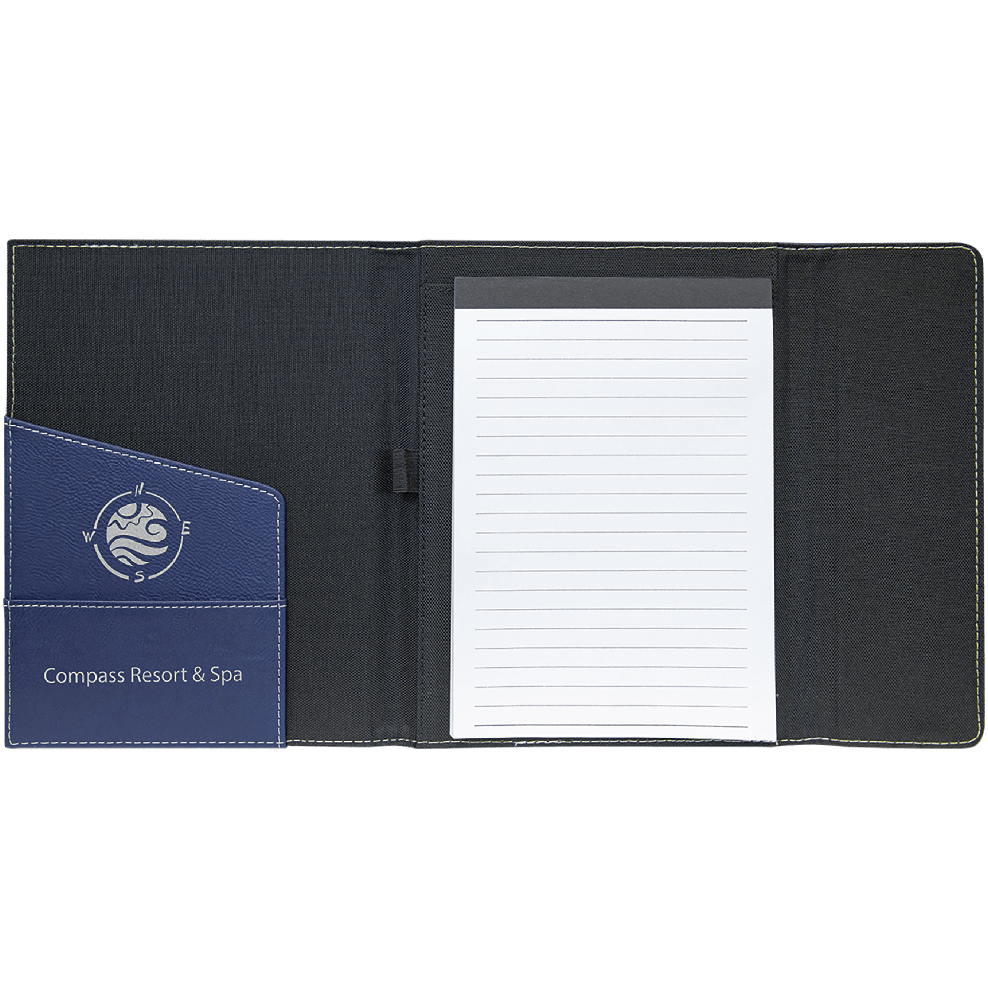 7" x 9" Blue & Silver Leatherette & Black Canvas Portfolio 9
