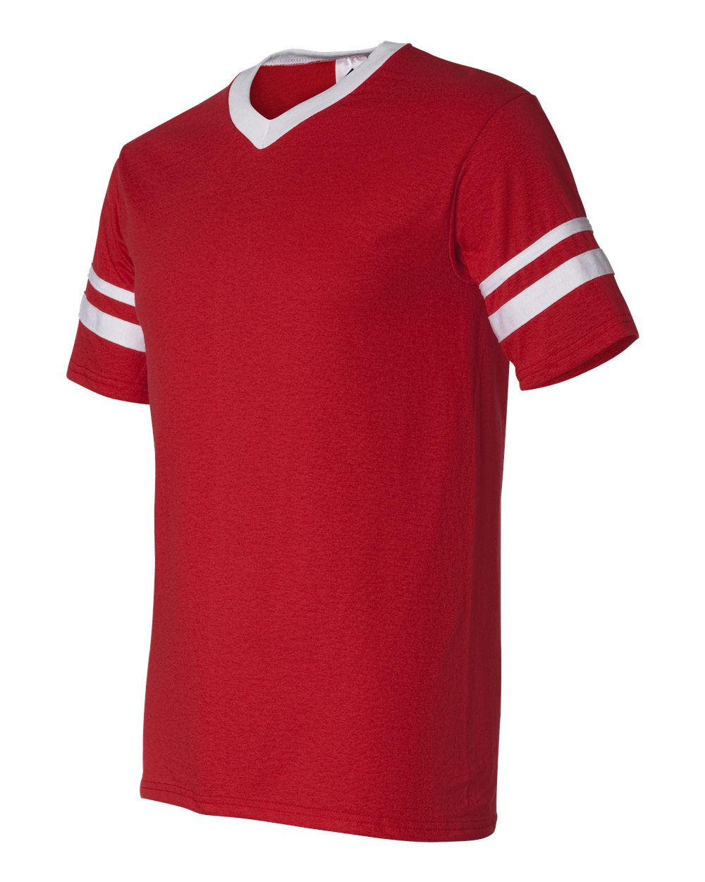 V-Neck Jersey with Striped Sleeves - 360 95