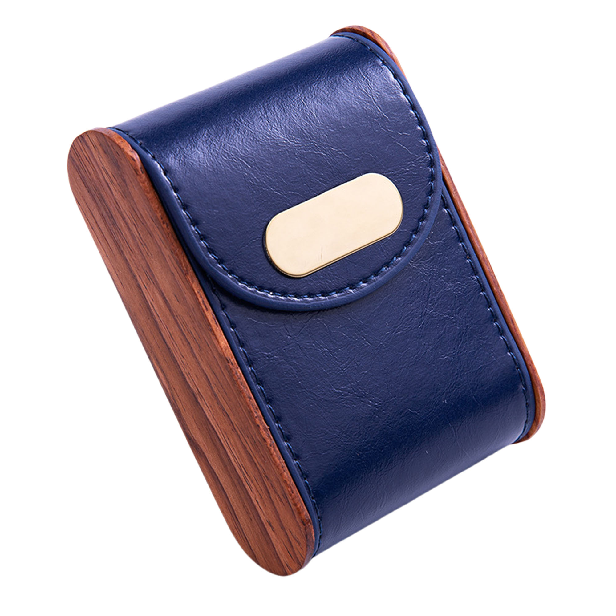 Vintage Retro Wooden Cigarette Case with Metal Accent 4
