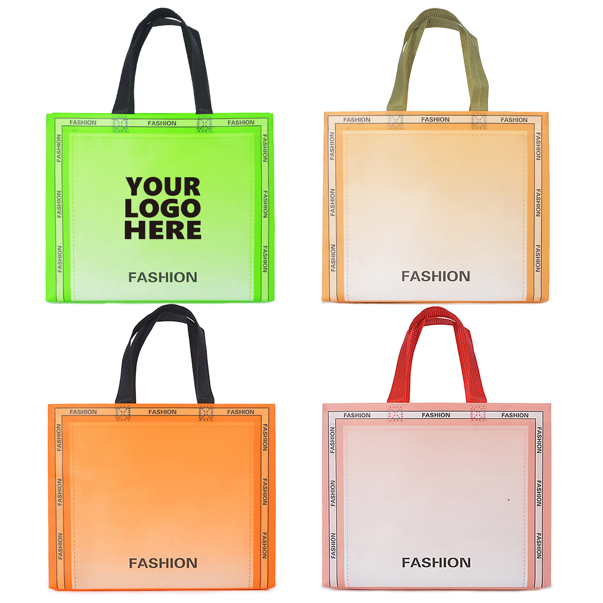Gradient Color Non-Woven Grocery Tote Gift Bag 4