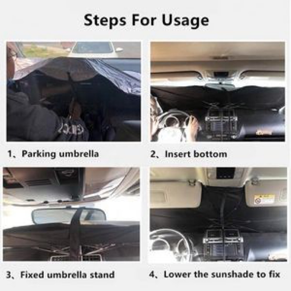 Car Windshield Sun Shade Uv Ray Heat Sun Visor Protector 8