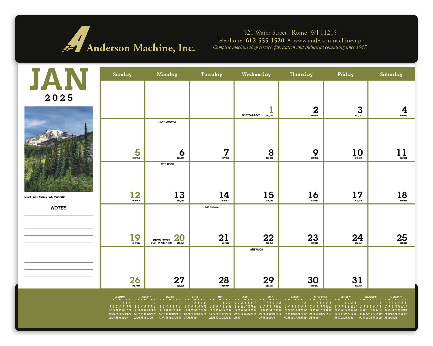 Triumph® Calendars Scenic Desk Pad 1