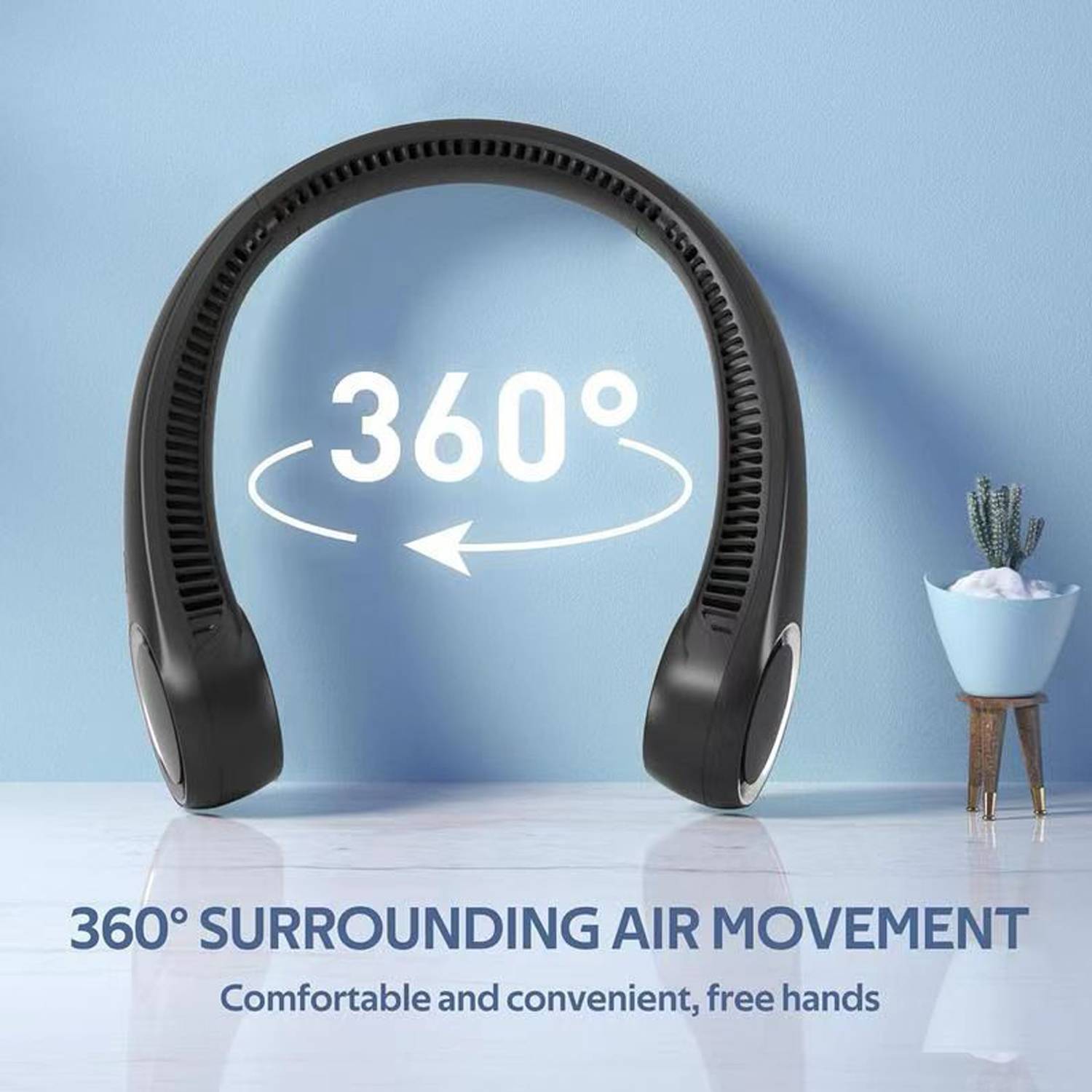 USB Portable Mini Lazy Neck Hanging Charging Small Fan 6