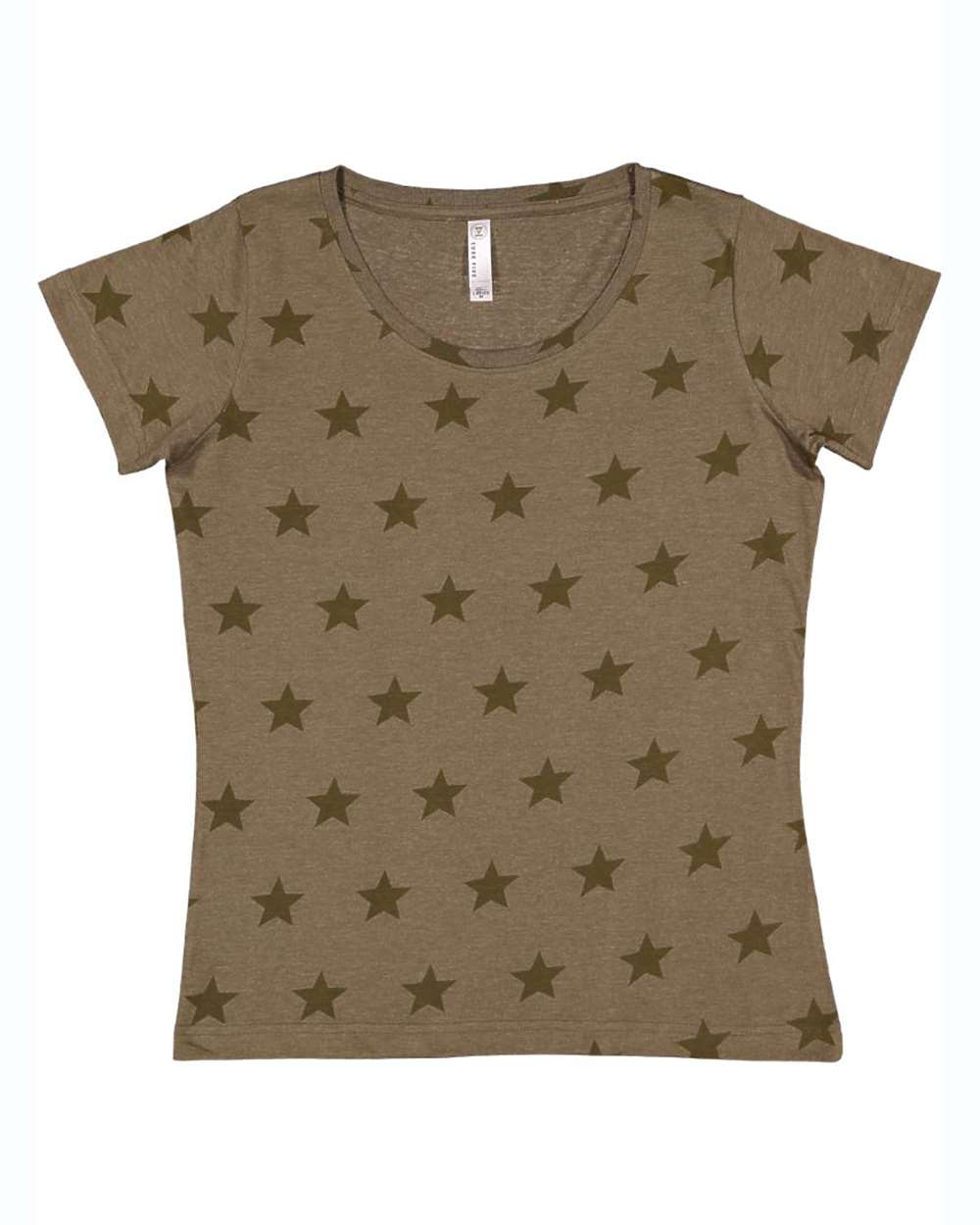 Women's Star Print Scoop Neck Tee - 3629 38