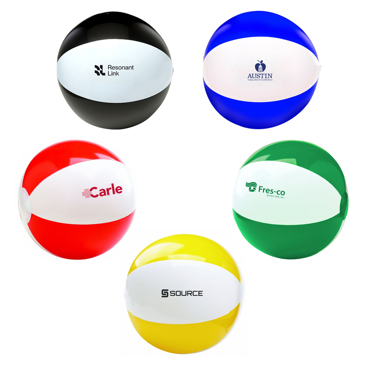 6" Two Tone Beach Ball 9
