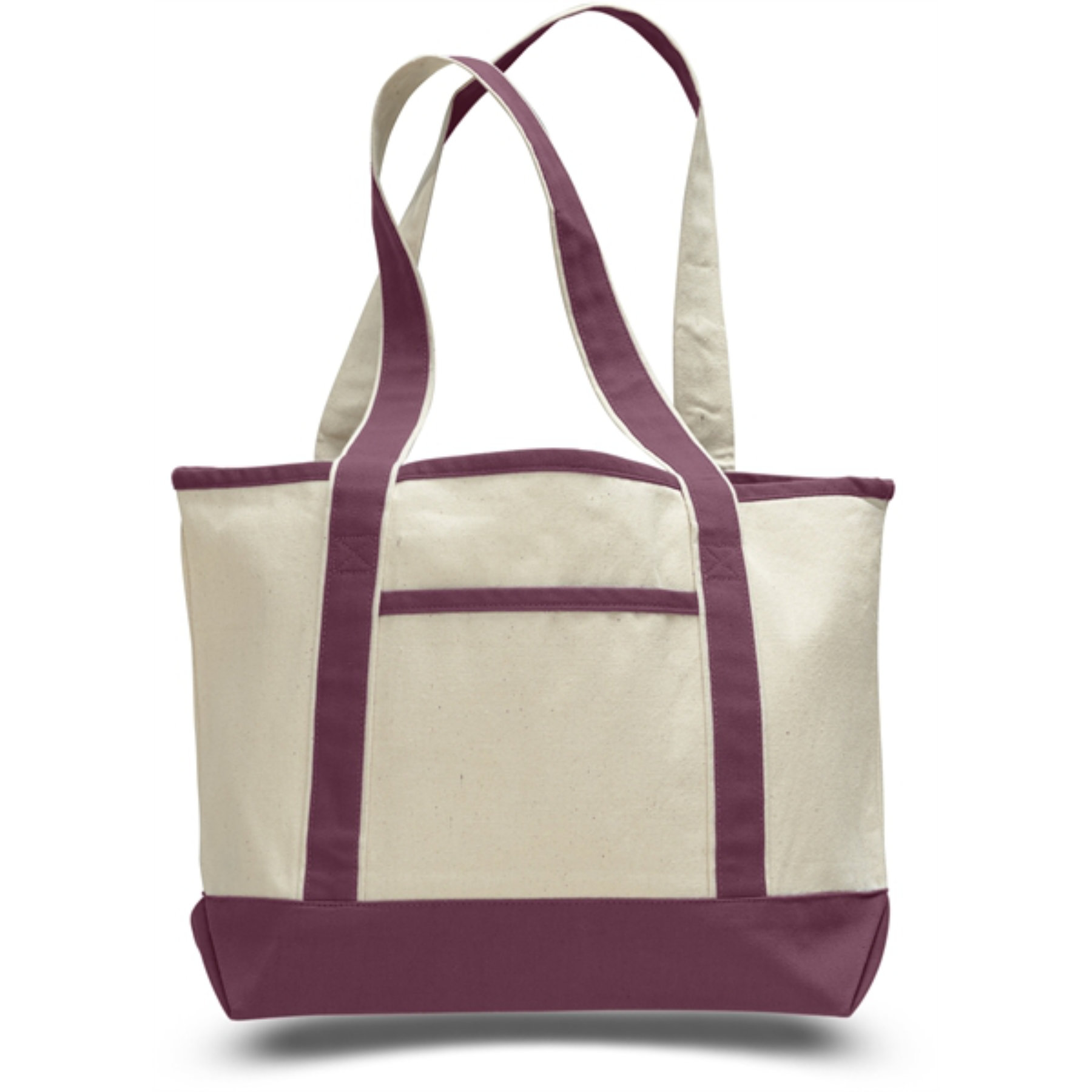 Premium Shopping Tote Bag w/ Zipped Closure & Front Pocket 5