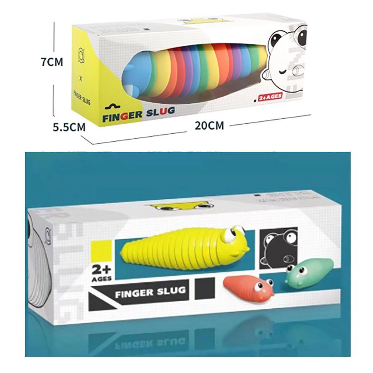 3D Printed Sticky Stretch Slug Fidget Toy 2