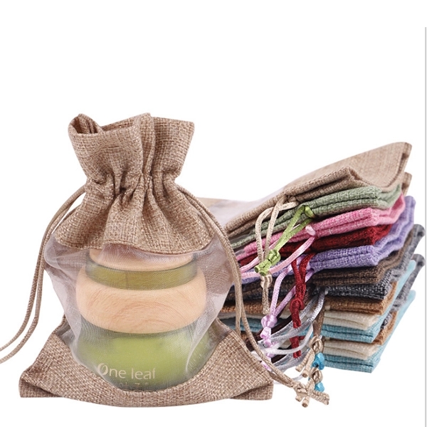 Organza Jute Burlap Drawstring Gift Bag 10