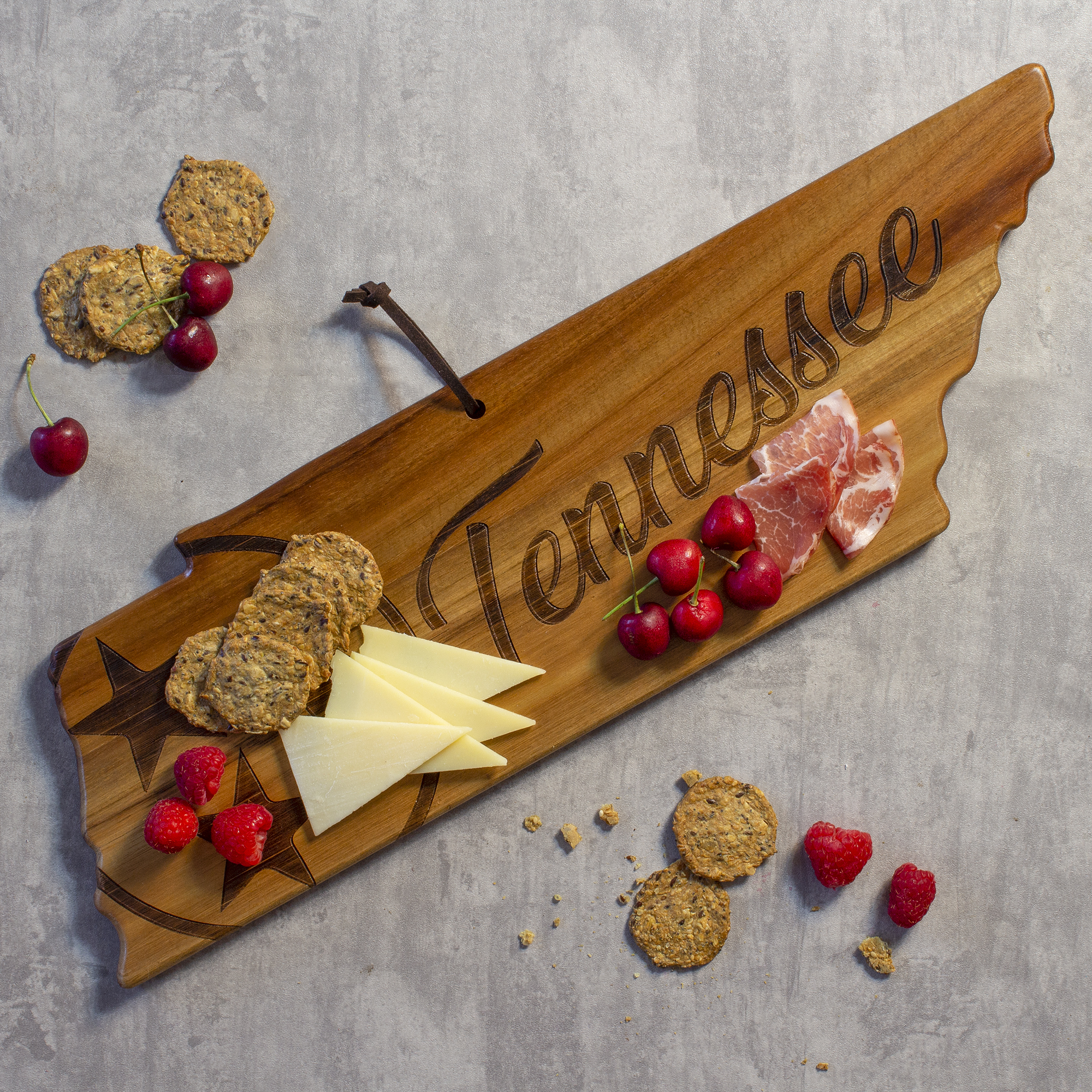 Rock & Branch® Origins Series Tennessee State Shaped Wood Serving and Cutting Board 2