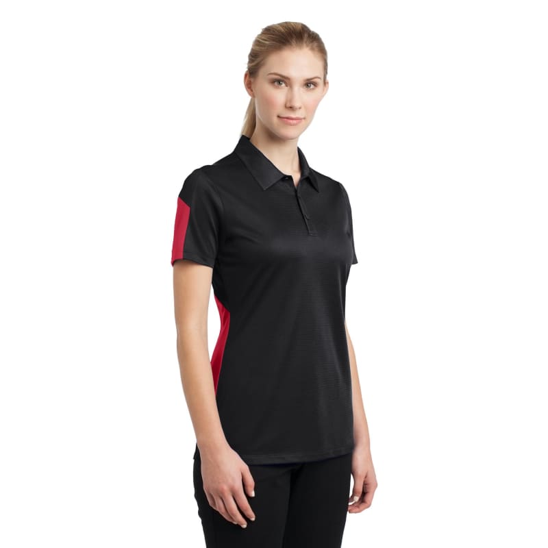Sport-Tek Women's PosiCharge Active Textured Colorblock Polo. 18