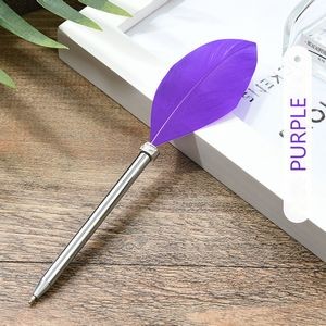 Short Tail Feather Metal Pen 13