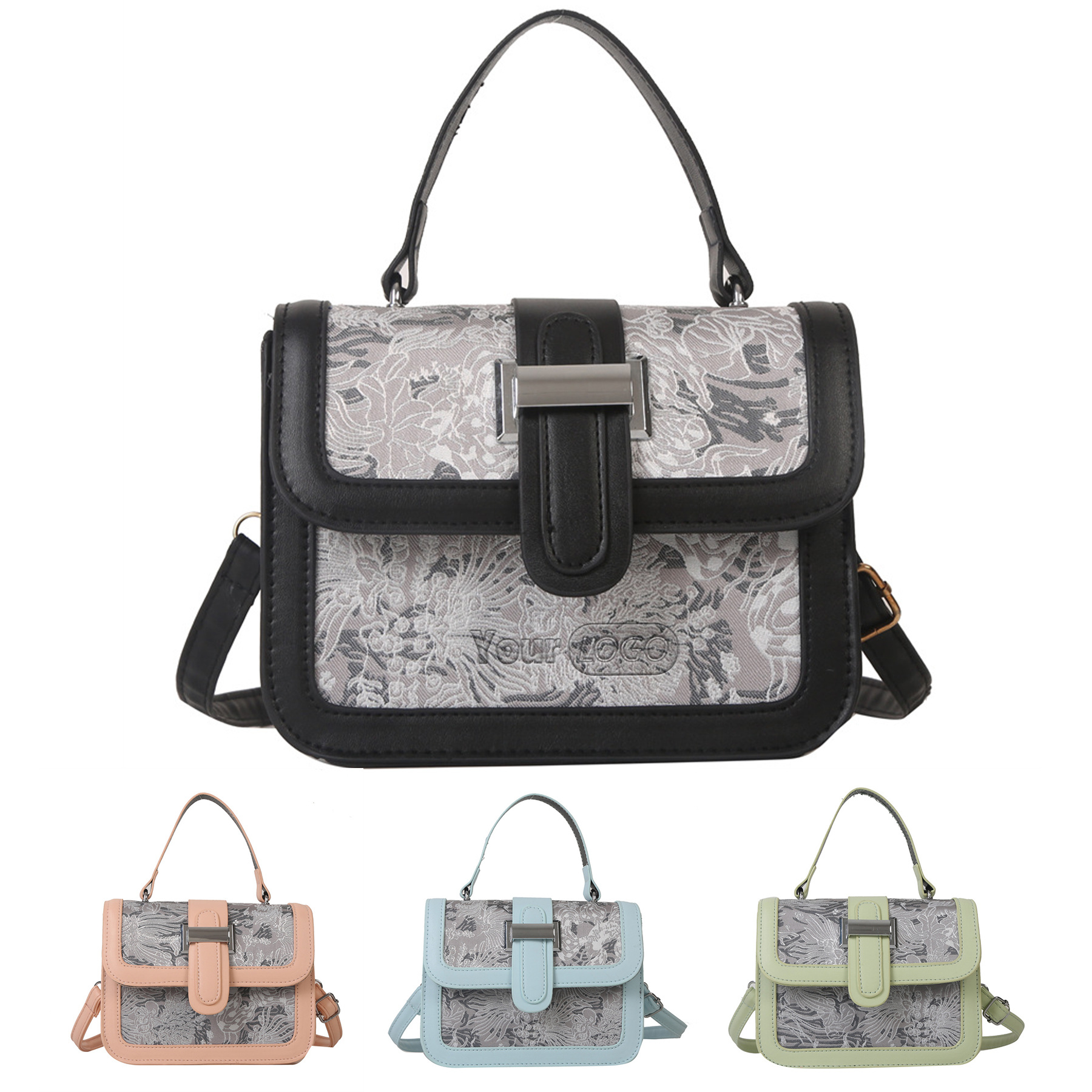 PU Simple and stylish shoulder cross-body bag 1