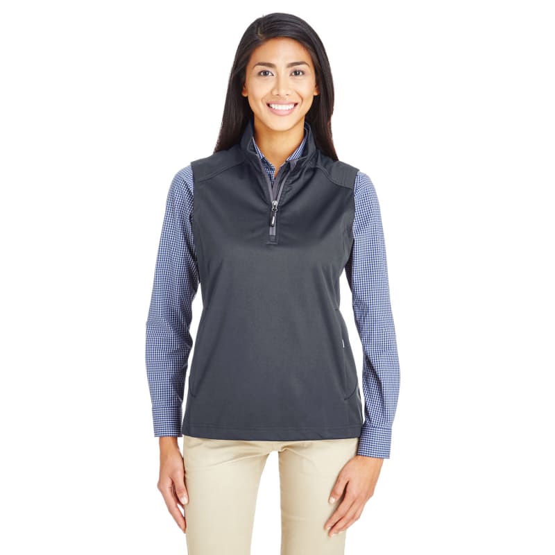 CORE365 Ladies' Techno Lite Three-Layer Knit Tech-Shell Quarter-Zip Vest 3