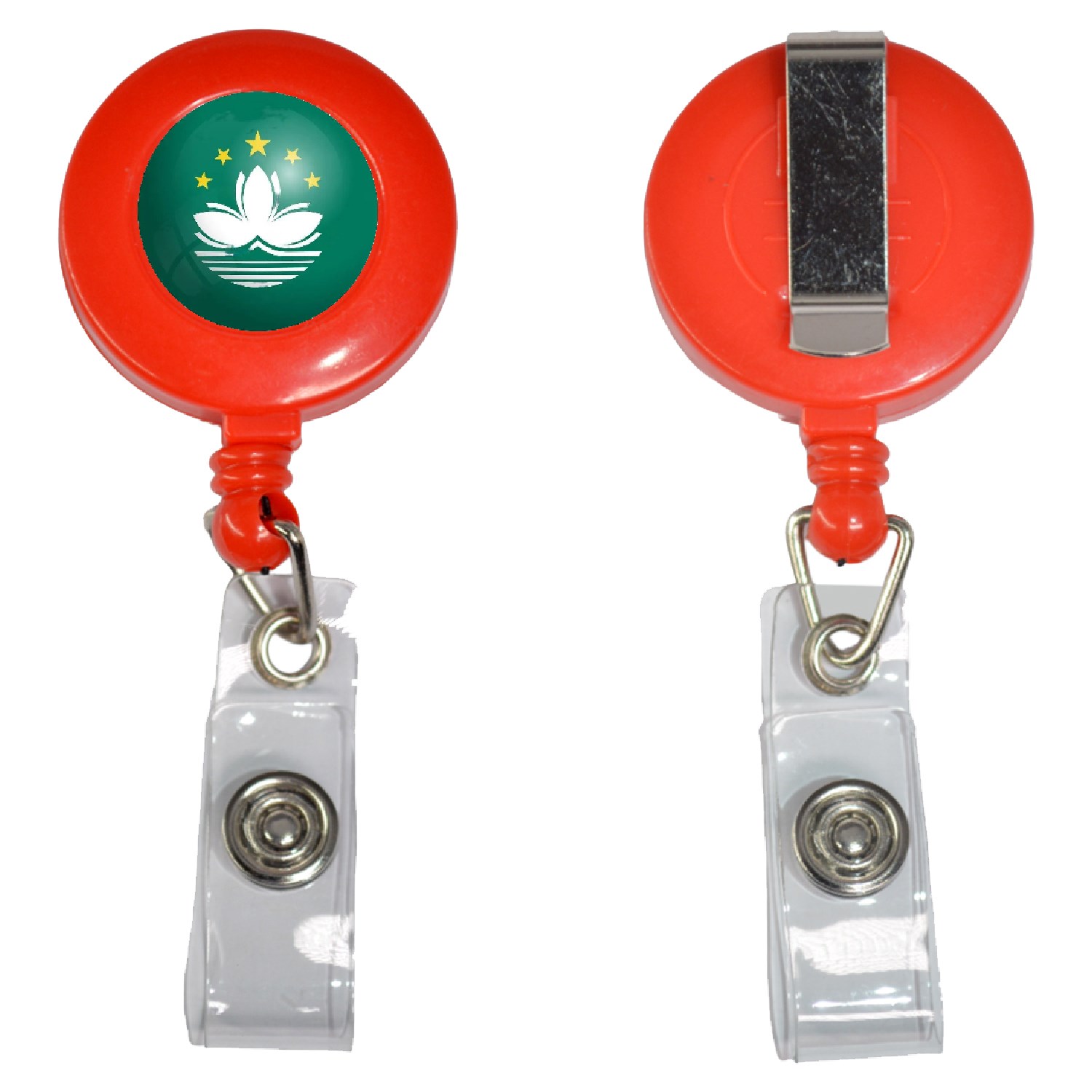 Rock'it 3-Day Retractable Round Badge Reel Holder w/ Belt Clip 4