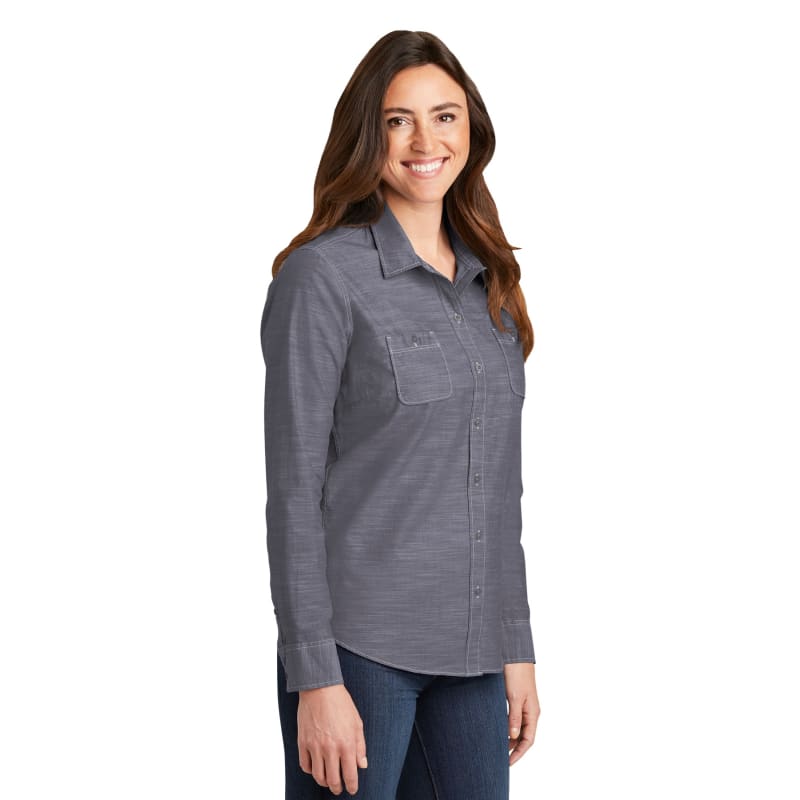Port Authority Ladies Slub Chambray Shirt. 13