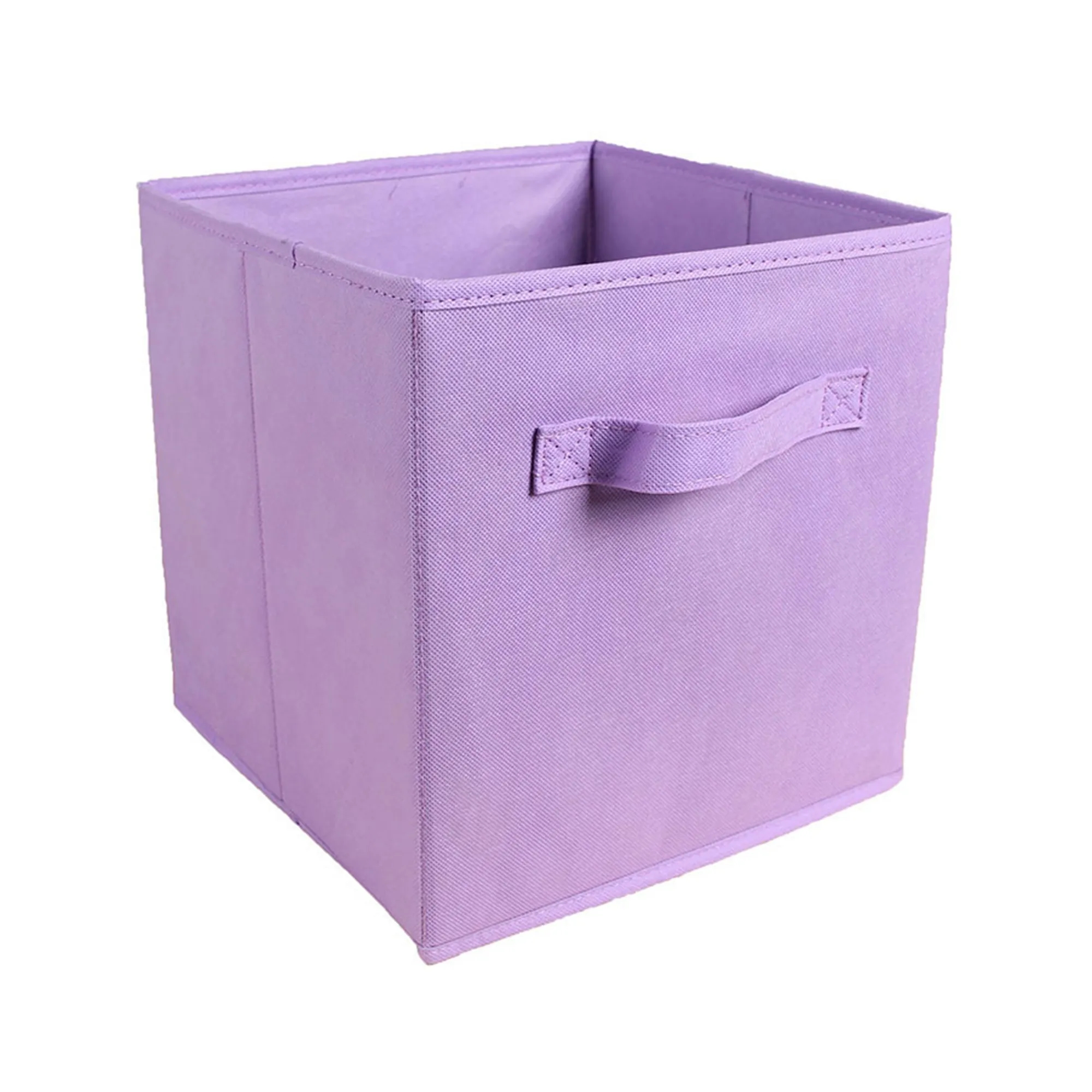 MOQ50 11" Square Non-Woven Folding Storage Box With Handle 12