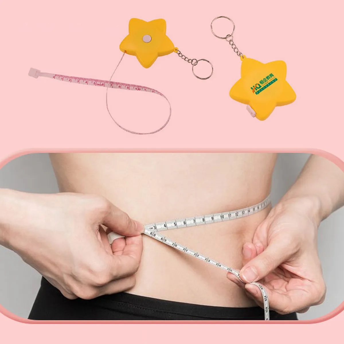 Star Tape Measure Keychain 60 Inch Retractable 7