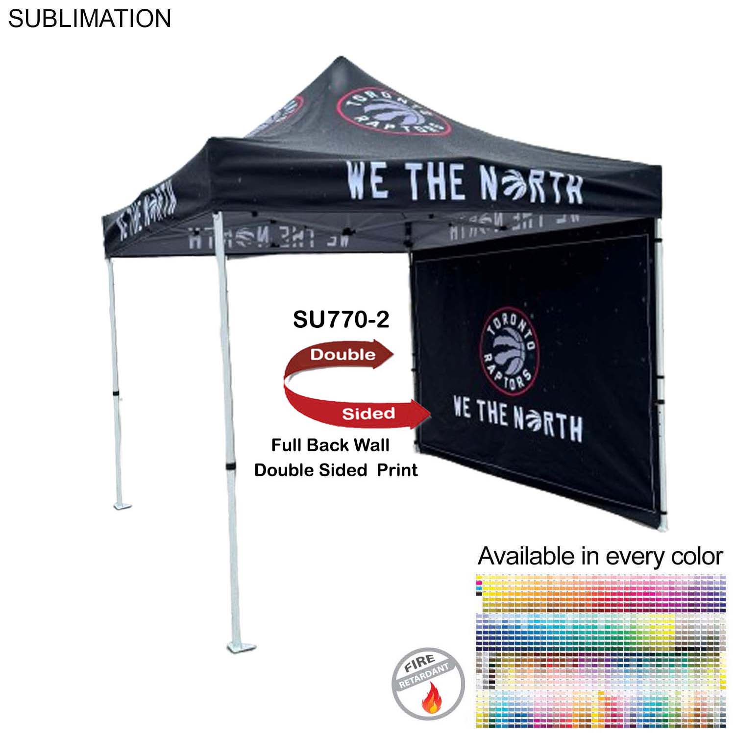 Full Back Wall for 10x10 Tent Kit, Sublimated, Double Sided Print 14
