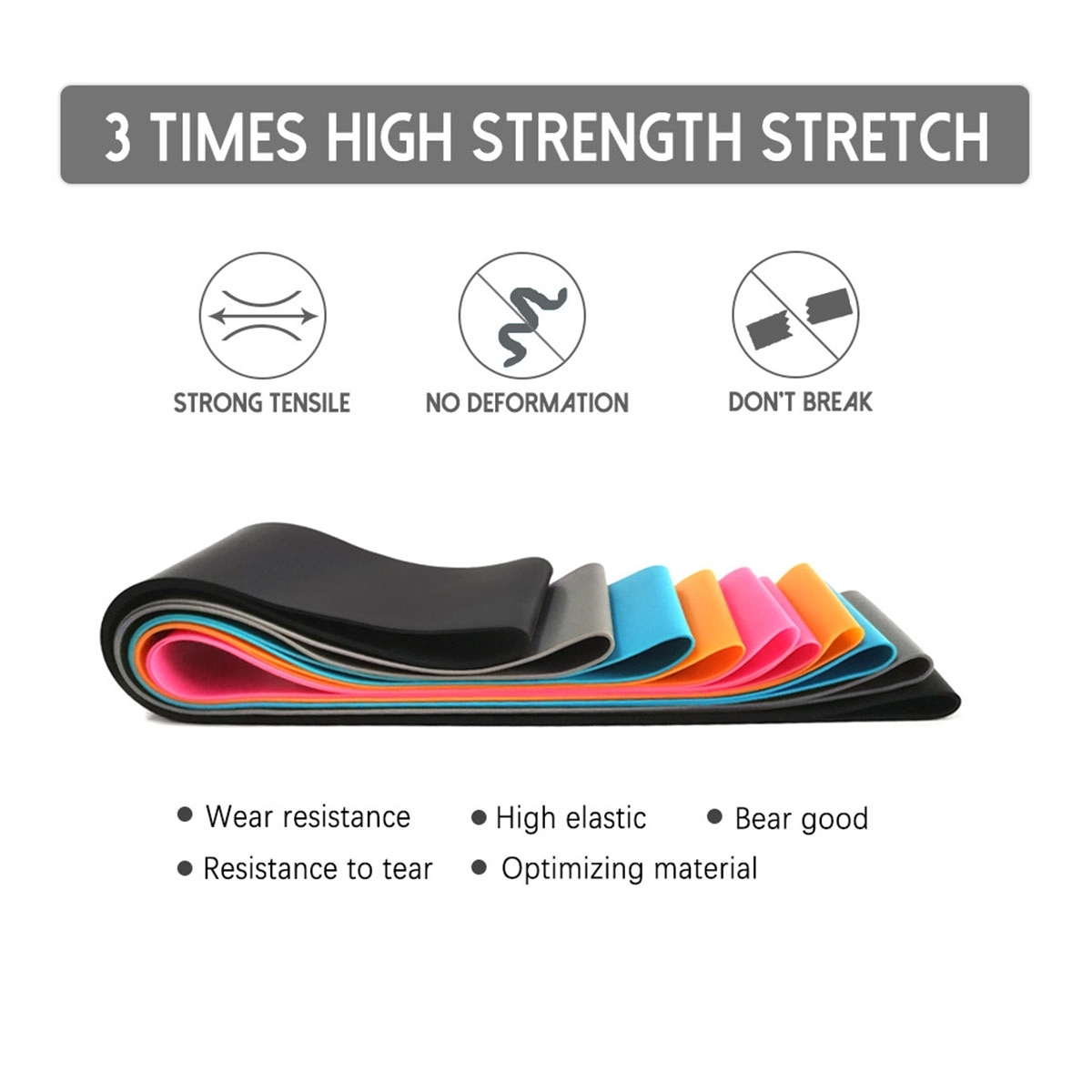 5 Pieces Exercise Resistance Bands 6