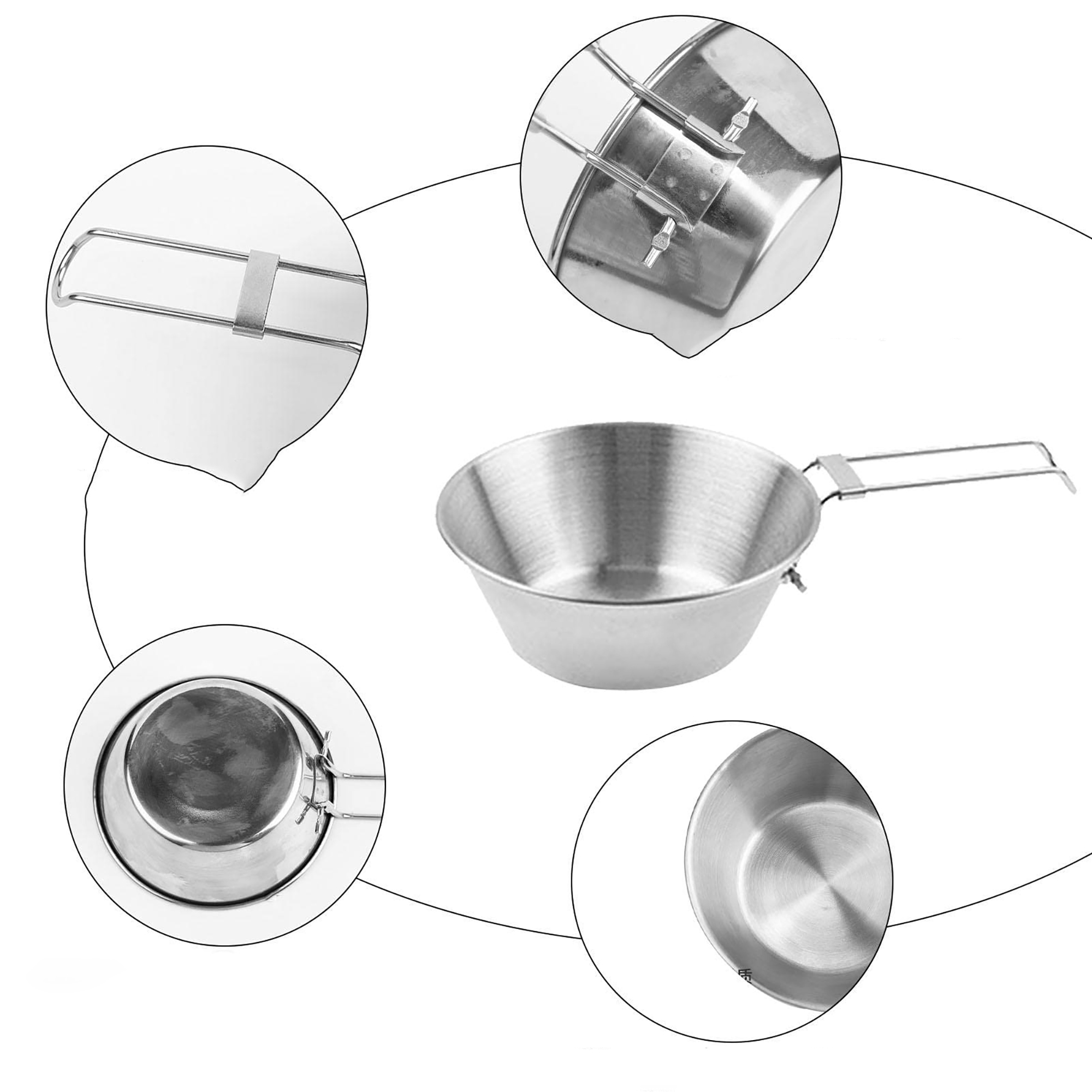 Durable Stainless Steel Camping Bowl 2
