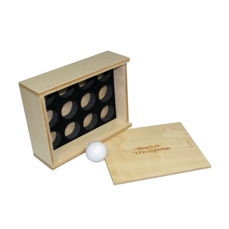 Sliding Lid Golf Ball Box, 8.5 x 6.5 x 2.625" 2