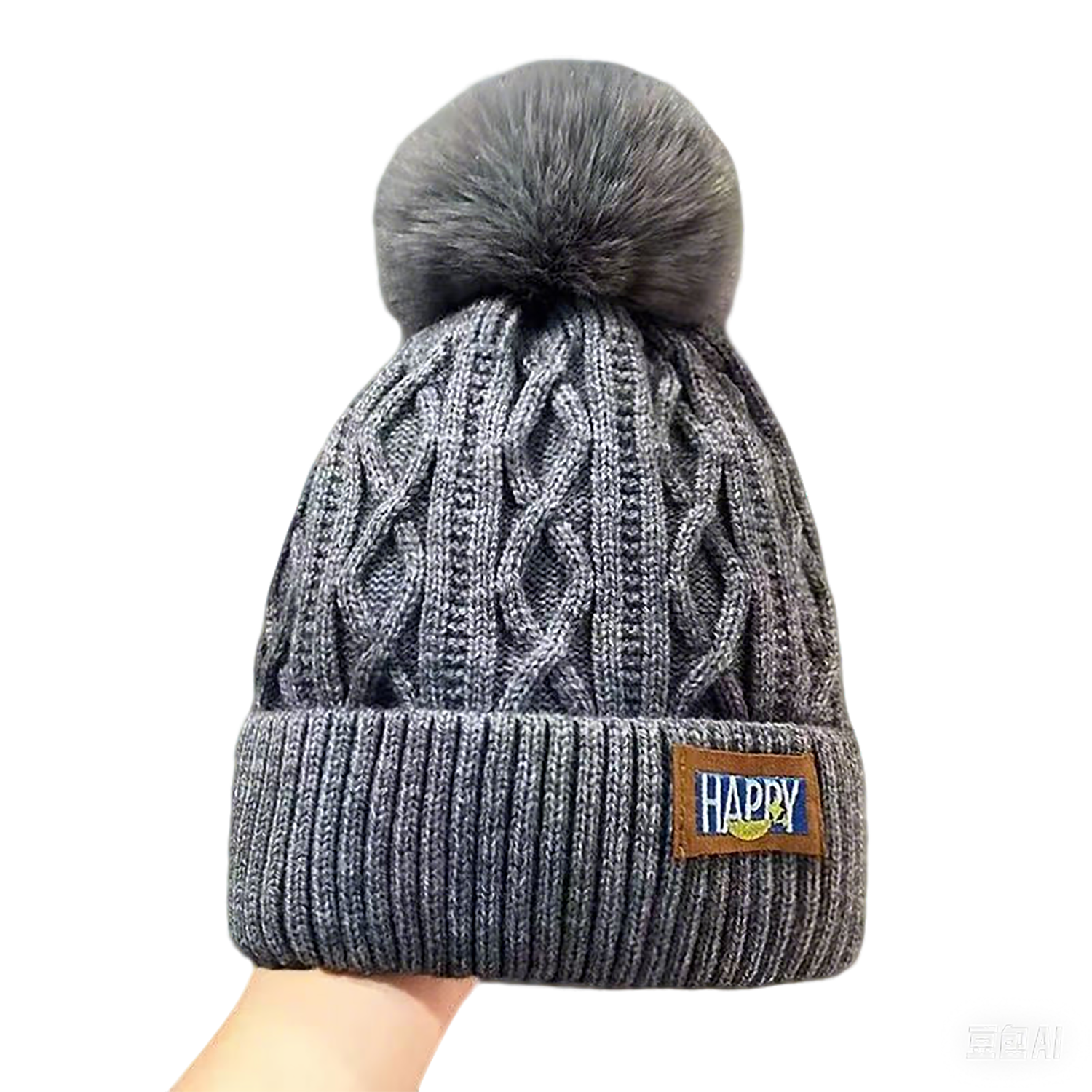Women Winter Pompom Beanie Hat 3