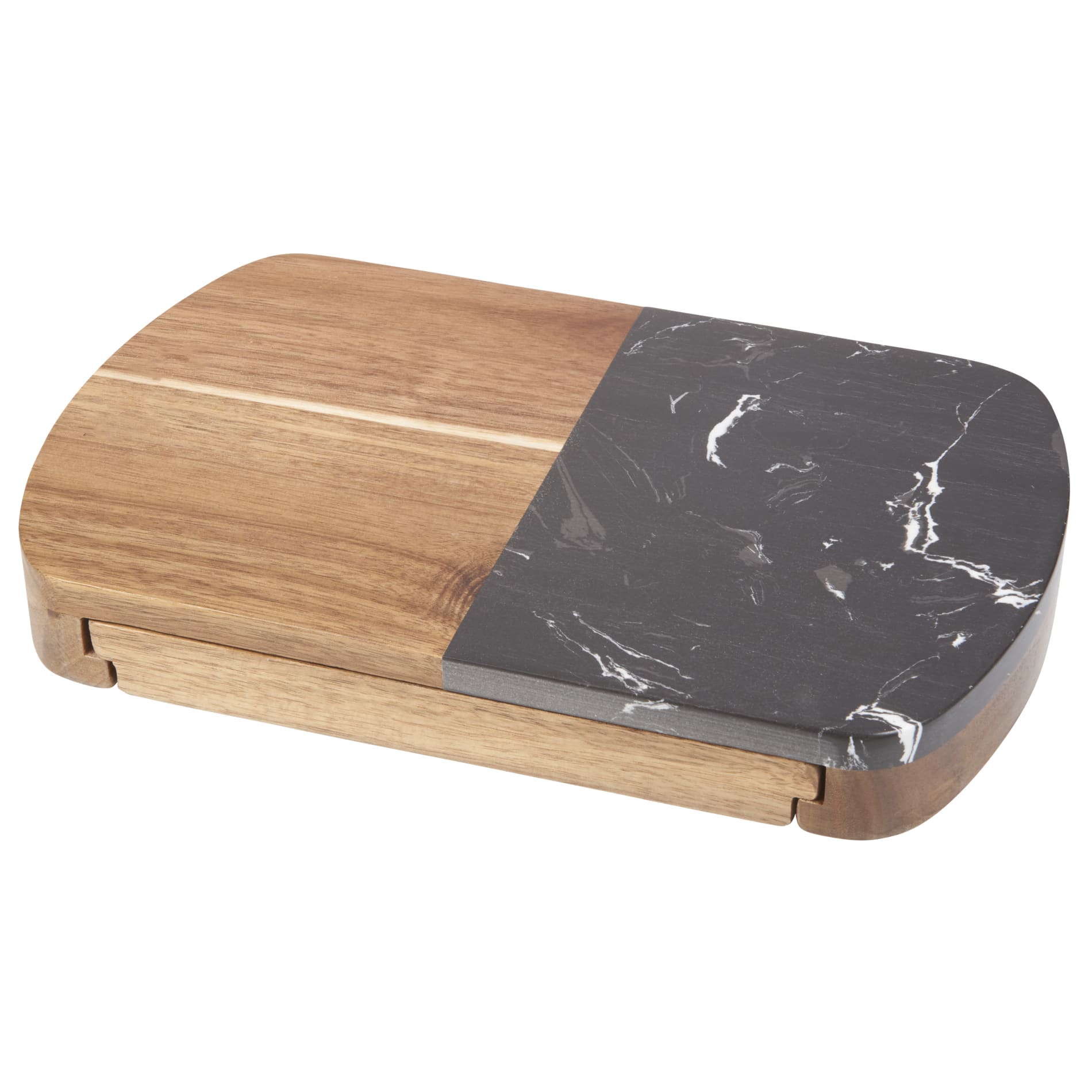 Black Marble Cheese Board Set with Knives 17