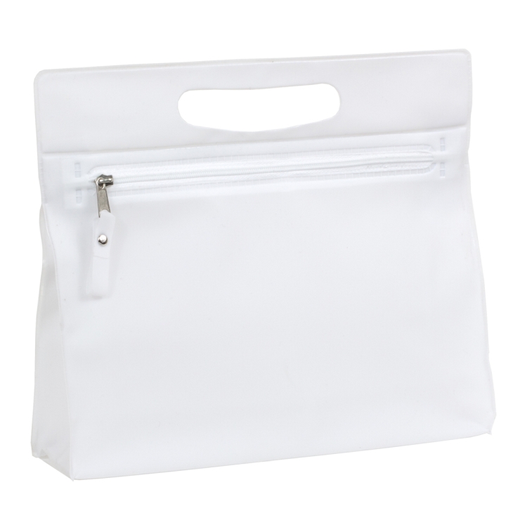 9-1/2" W x 8-1/4"H - "Bermuda" Vinyl Travel Pouch with Zipper 19