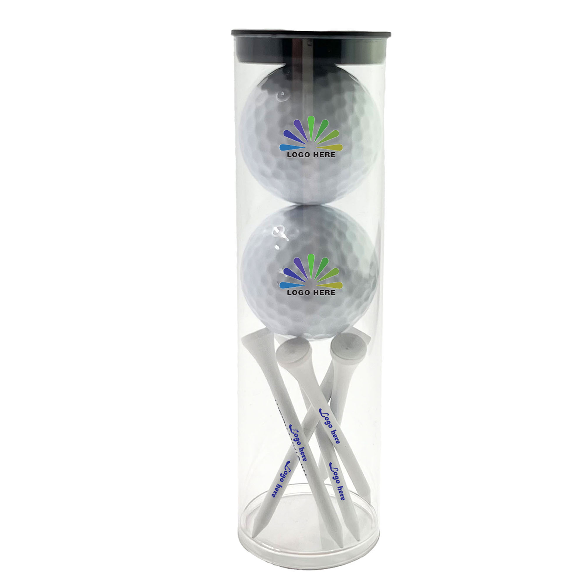 Premium Custom Golf Ball & Wooden Tee Set 1