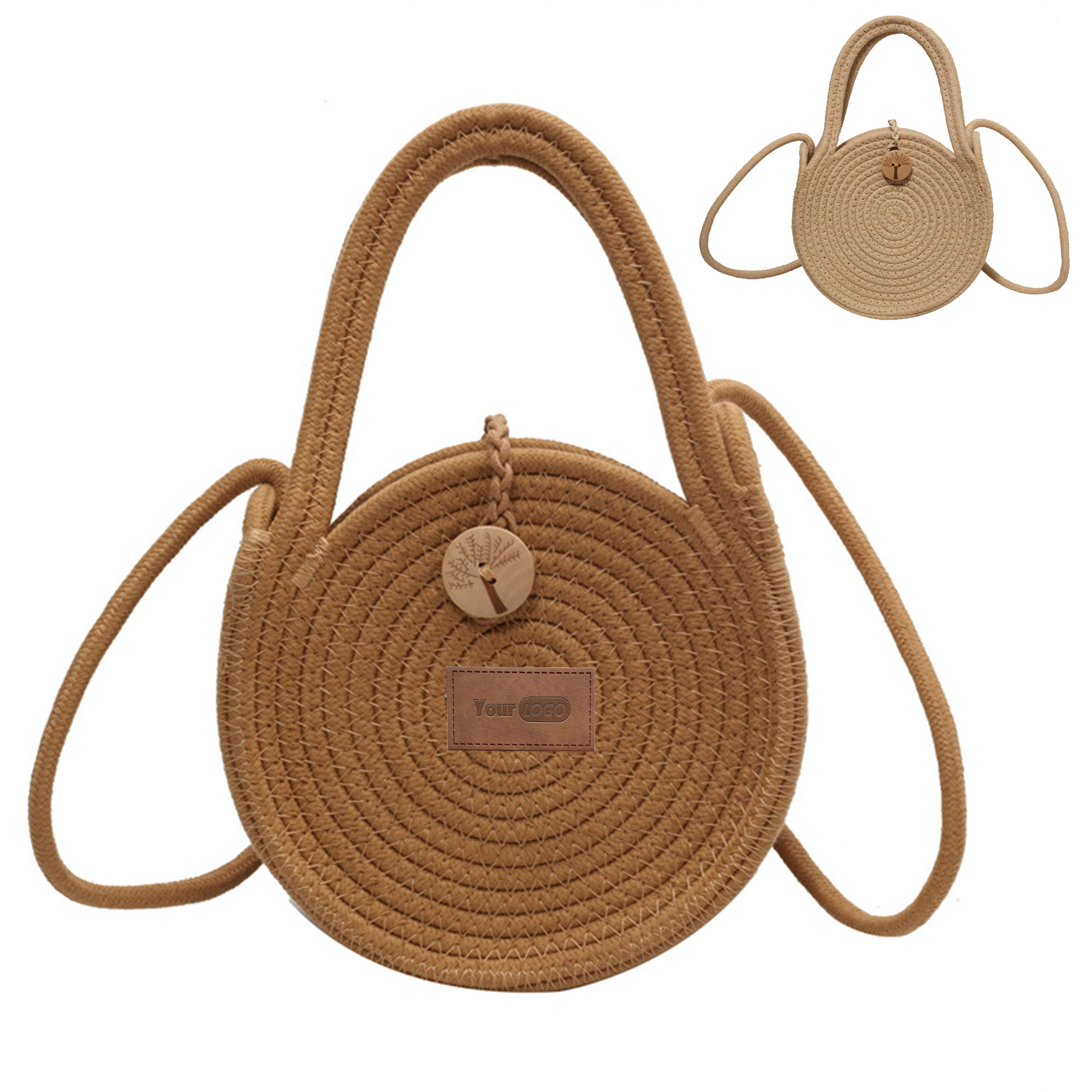 Straw Solid tote cross-body bag 1