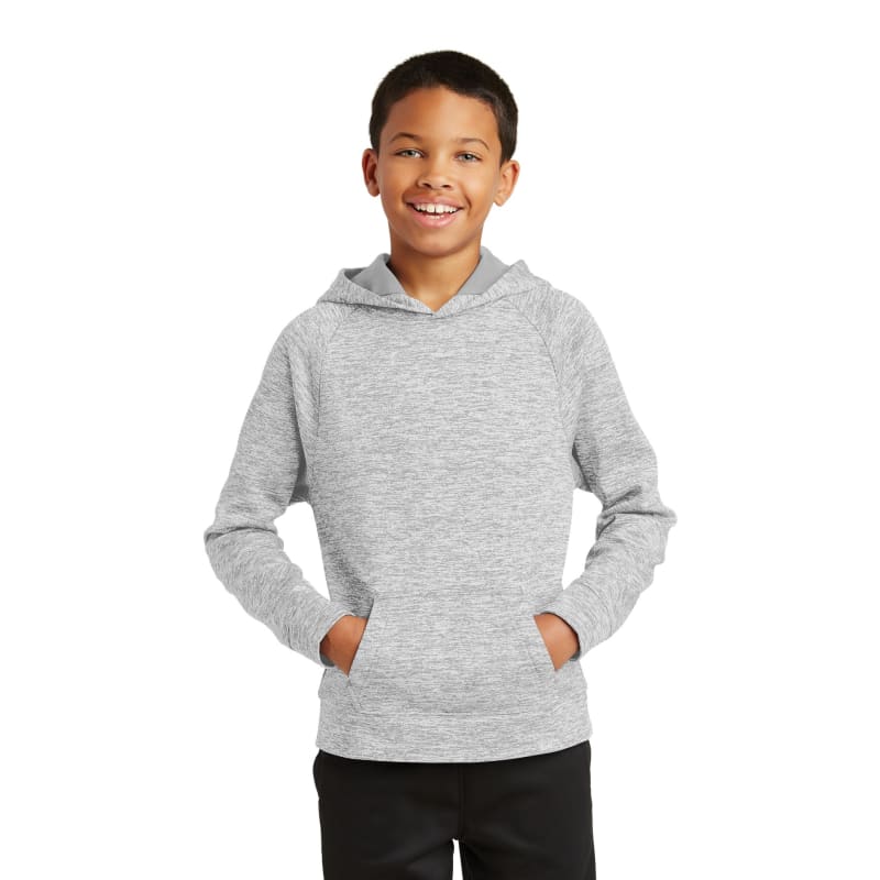 Sport-Tek Youth PosiCharge Electric Heather Fleece Hooded Pullover. 16