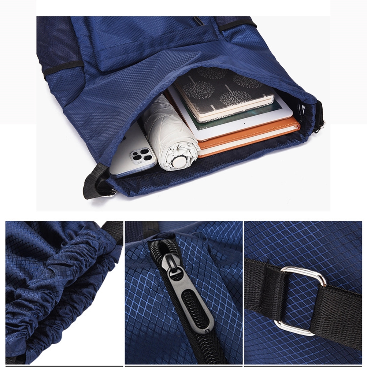Waterproof Drawstring Gym Backpack Bag 3