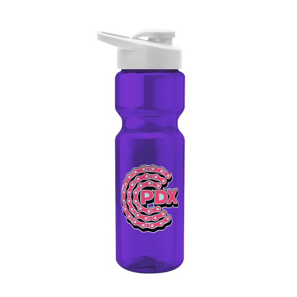 Blazer 28oz Transparent Bike Bottle w/Drink-thru Lid 1432