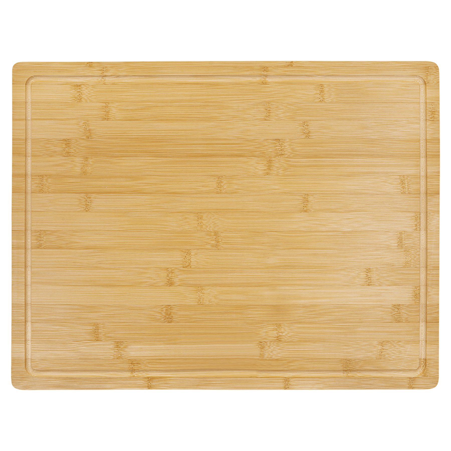 19 3/4" x 15" Bamboo Cutting Board with Drip Ring 1