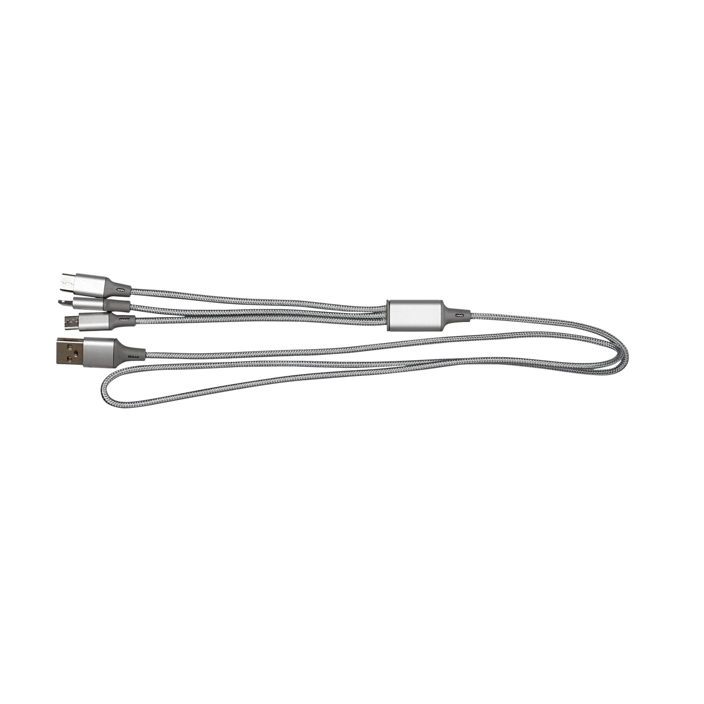 3' METALLIC 3-IN-1 CABLE WITH TYPE C US 9