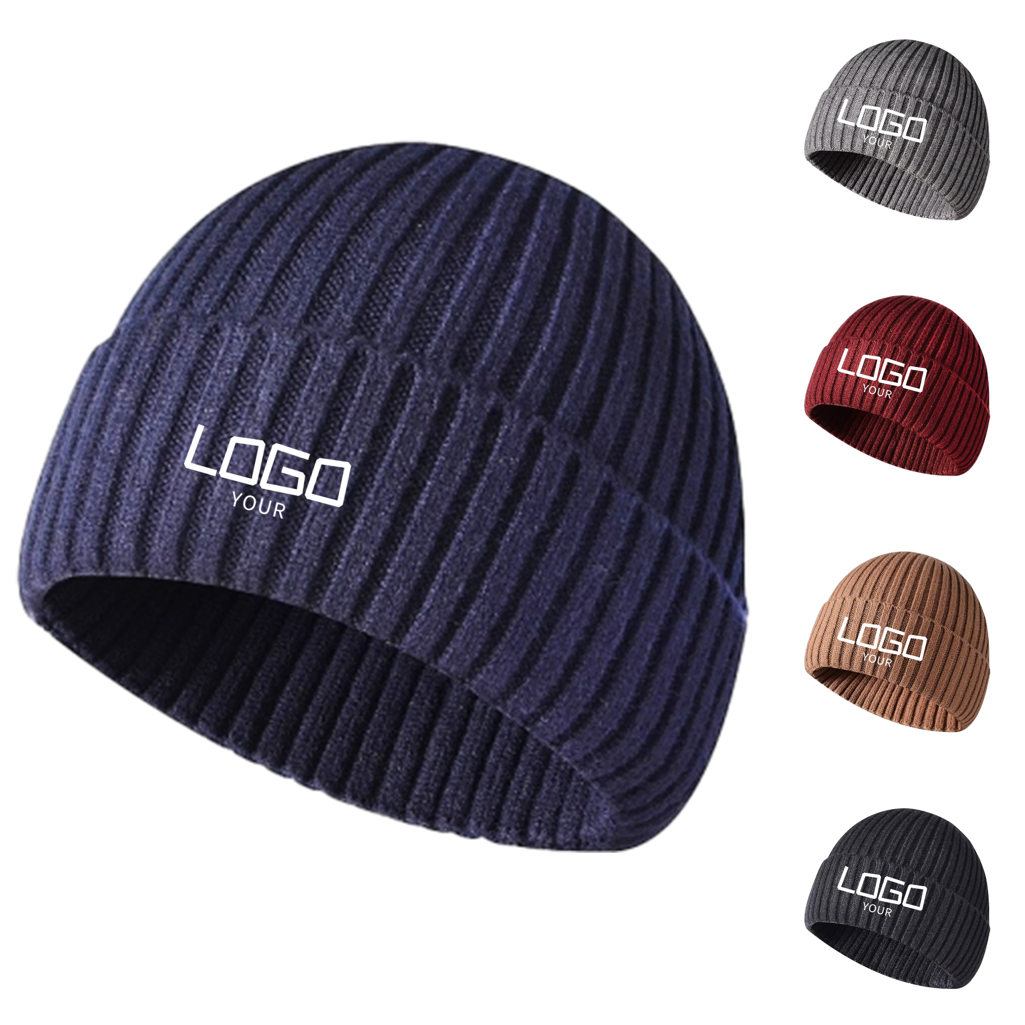 Knit Beanie Cable Winter Cap 2