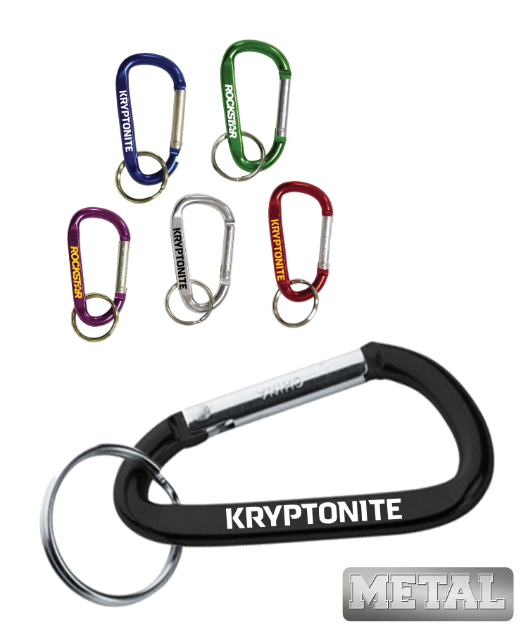 Union Printed - 6mm Metal Carabiner Keychain - 1-Color Print 3