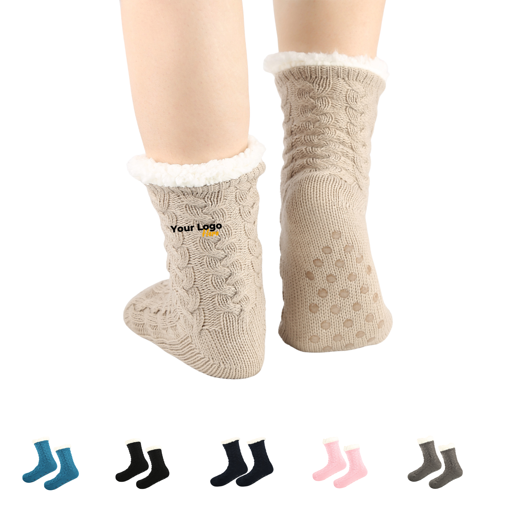 Minimum Order 50 Pairs of Cozy Slipper Socks 2