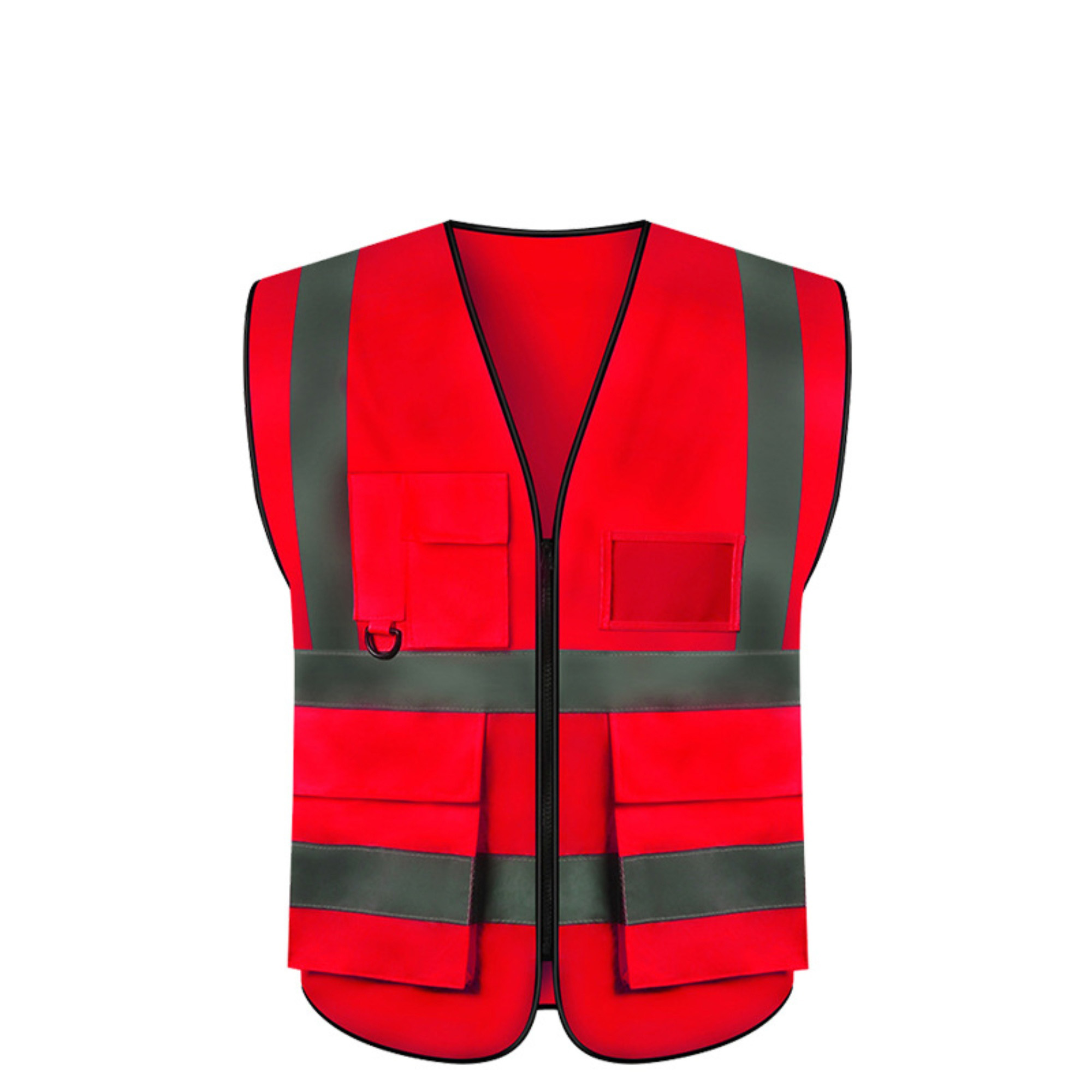 Zippered Utility Vest With Reflective Panels 5
