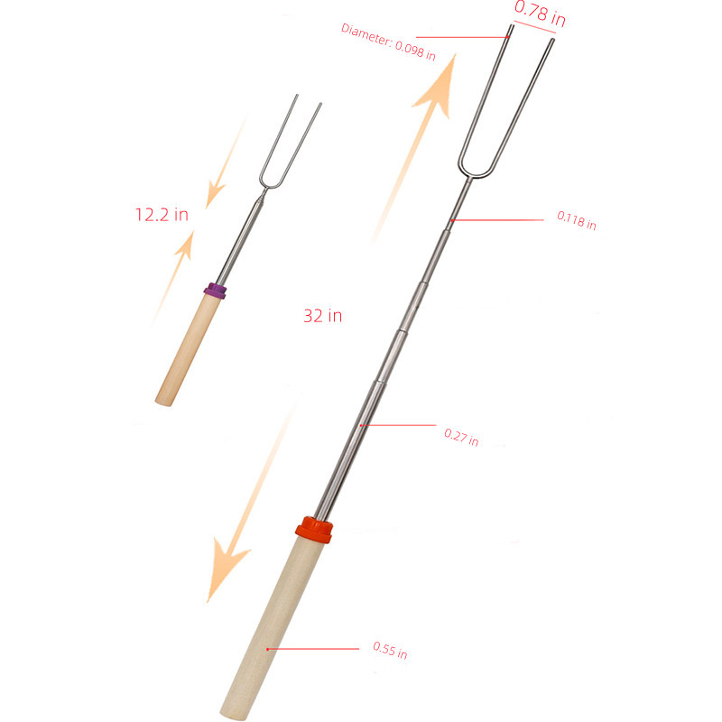 32 Inch Telescopic BBQ Forks 2