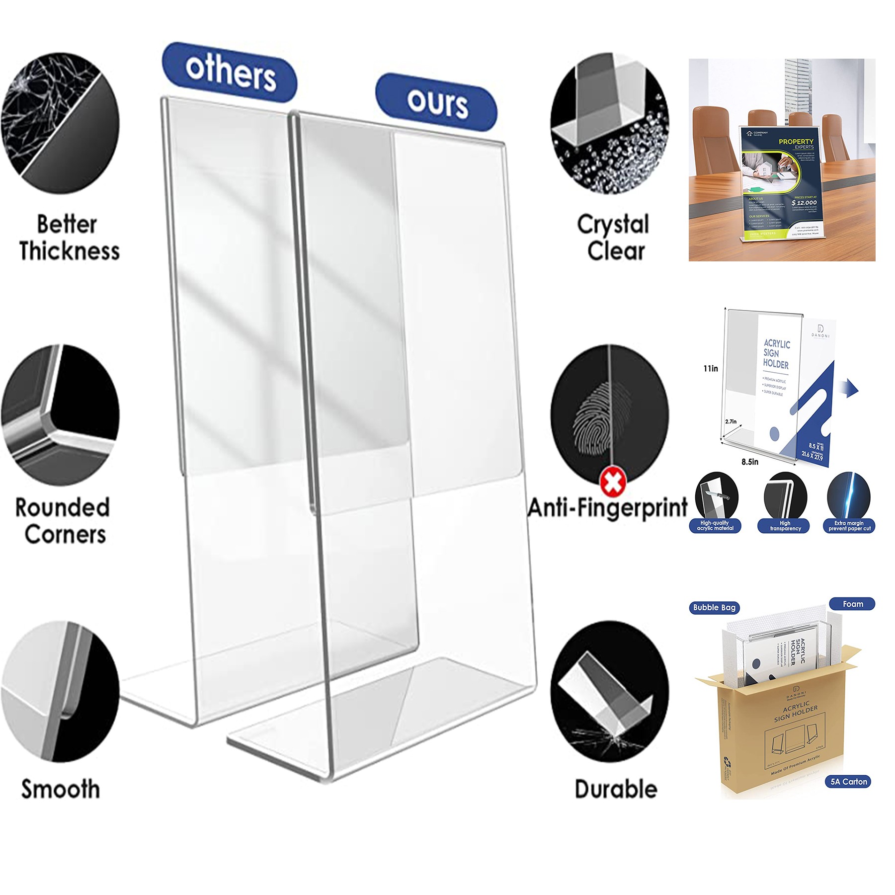Transparent Acrylic Sign Stand 2