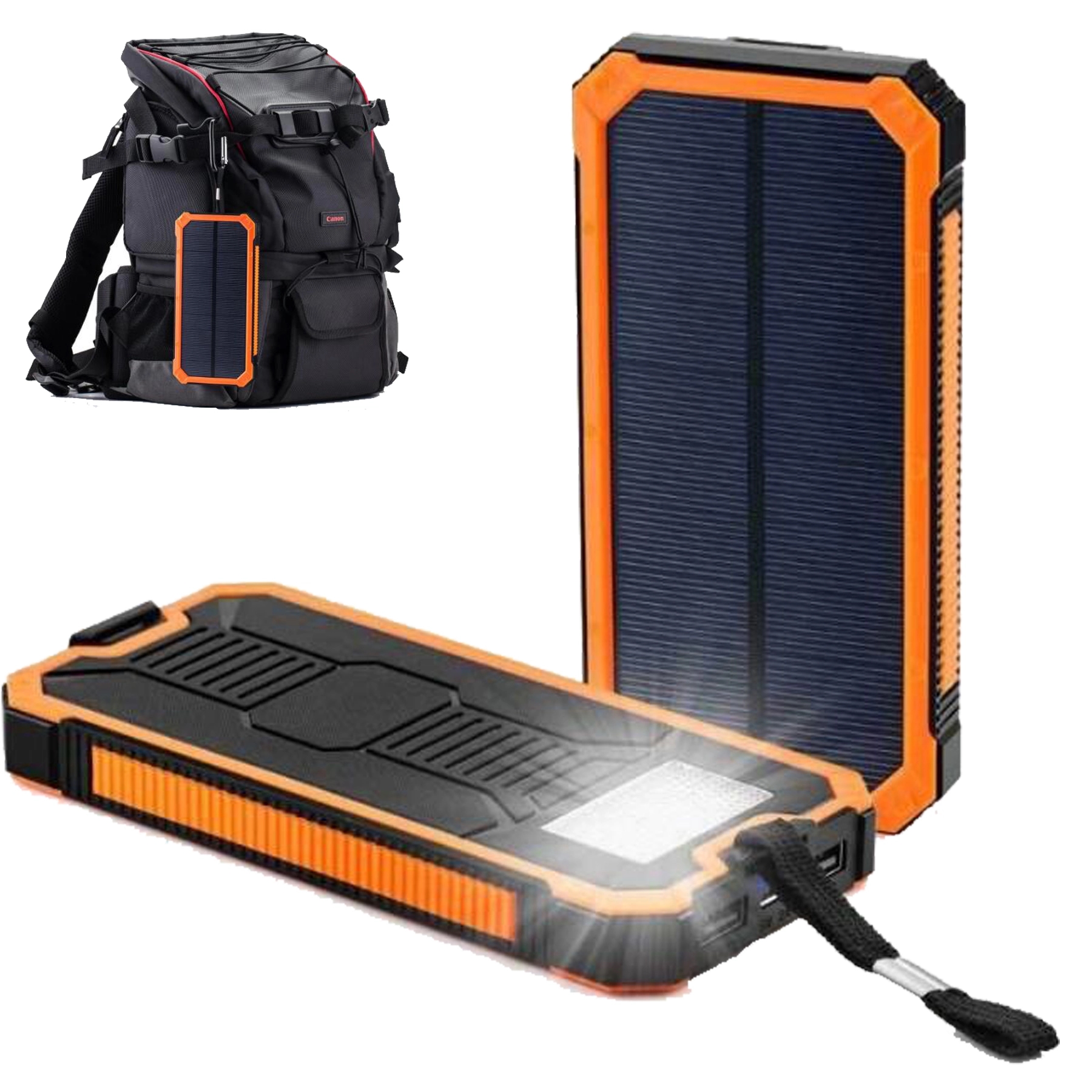 3 in 1 Outdoor Camping Waterproof Solar Charger w/ Carabiner 2