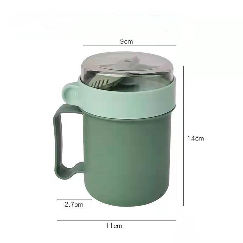 Portable Soup Cup With Lid Spoon 3