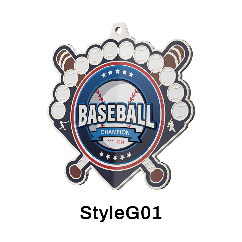 4" UV Printed Baseball Medals 7