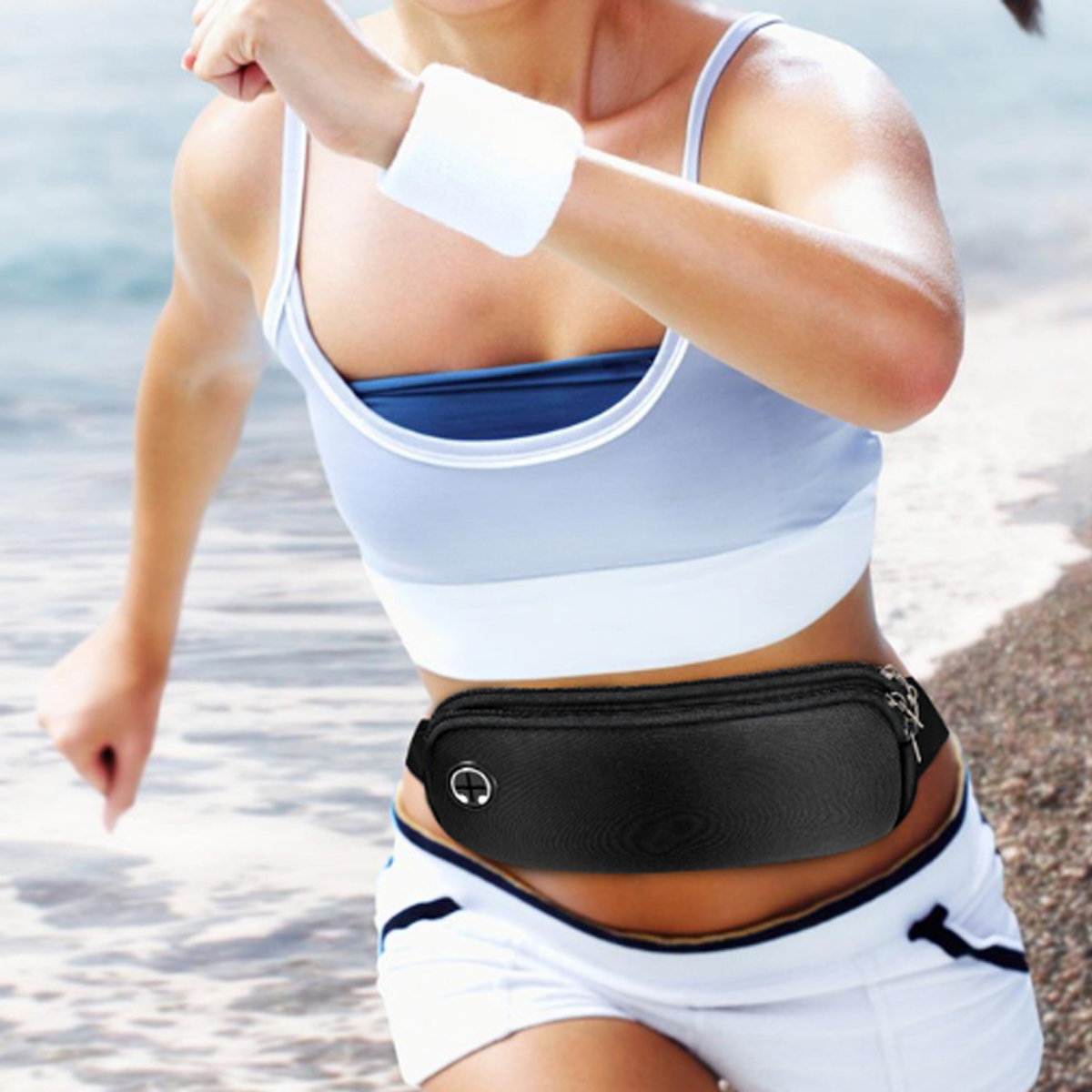 Sports Waist Bag W/ Earphone Charging Cable 6