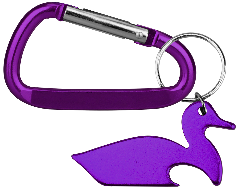 Duck shape bottle opener with key chain and carabiner 6