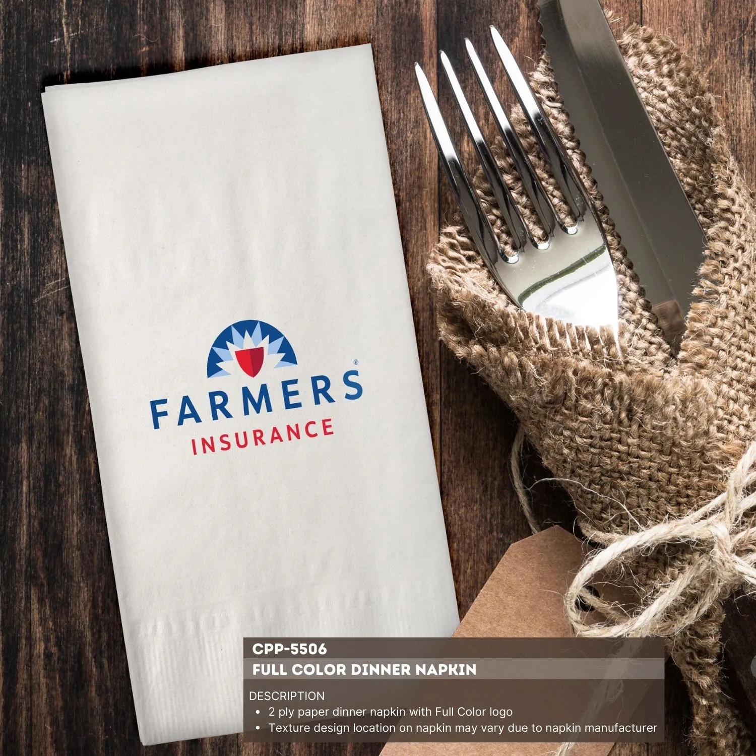 Full Color Dinner Napkin 9