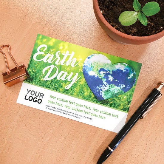 Plantable Heart Globe Medium Eco Panel Cards 4