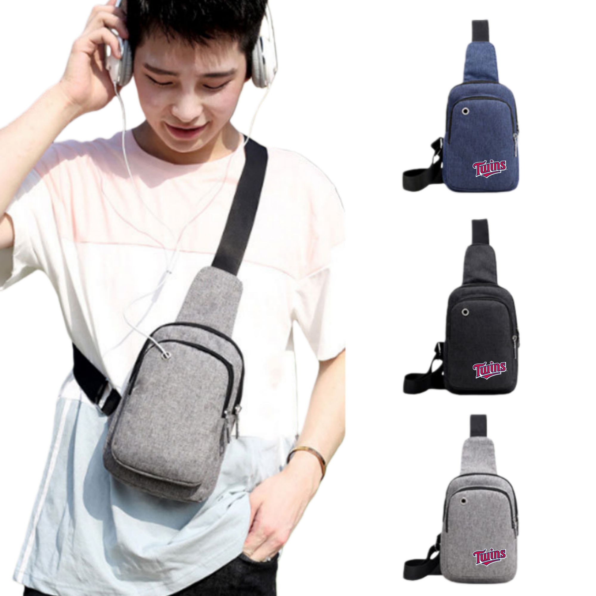 Anywhere Crossbody Sling Backpack with Heaphone Hole 3