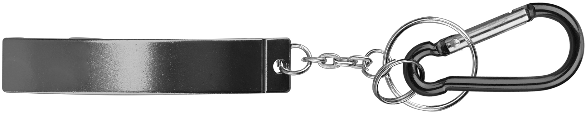 Jumbo size plain Bottle Opener Key Chain & Carabineer 1